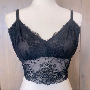 NK iMode Morgan Bralette Lace Soft Adjustable Straps Lined Black Size XL